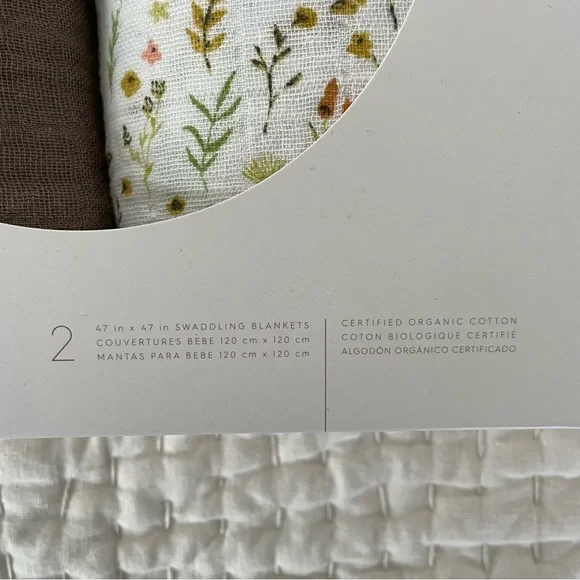 NWT Little Unicorn 2 Pack of Organic Cotton Muslin Swaddles - Picture 2 of 3